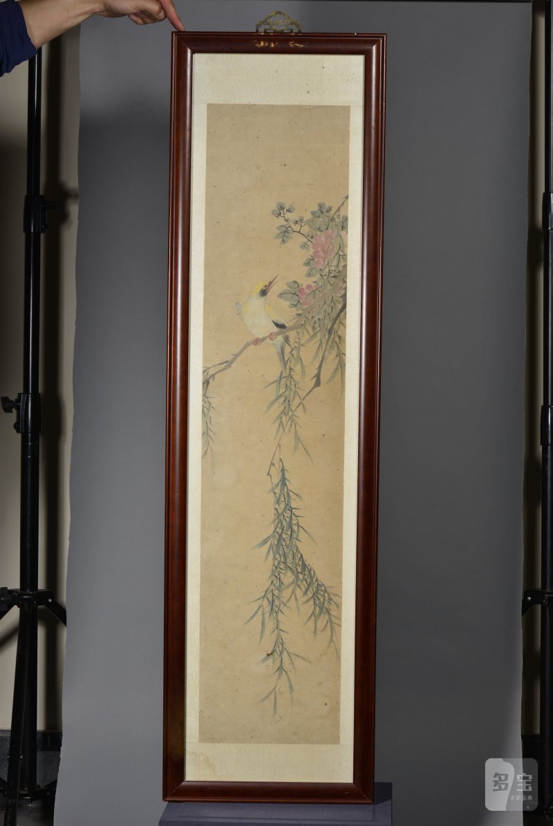 清光绪 胡经生花鸟纸本四条屏 - 图5